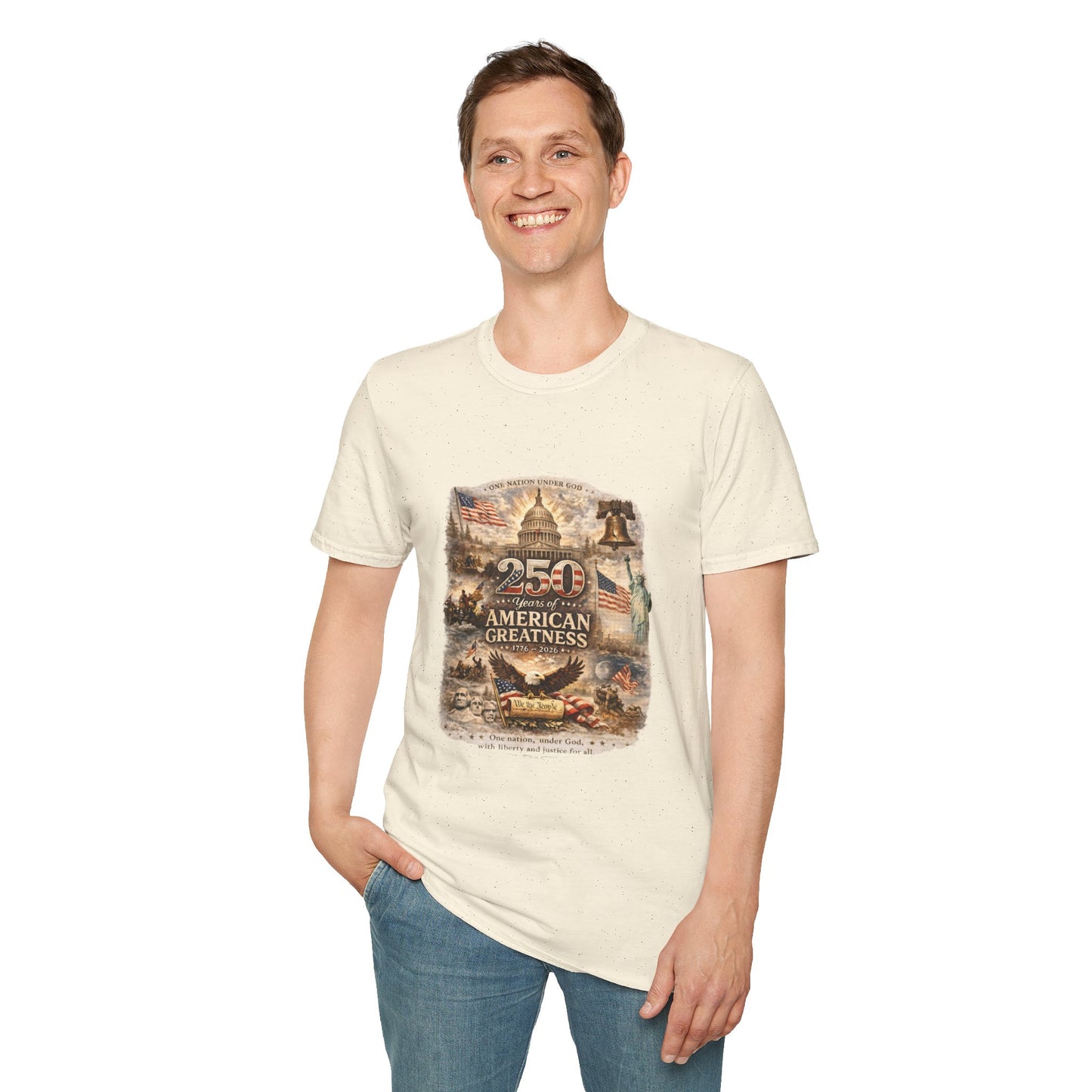 God Bless America 1776–2026 Shirt | One Nation Under God | Patriotic Christian T-Shirt